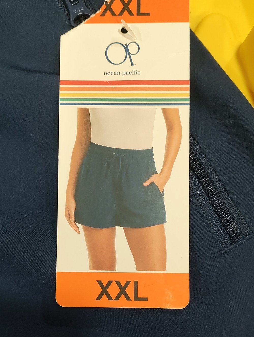 OP Ocean Pacific Navy Blue Athletic Drawstring Shorts